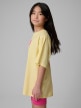 mini: Dziewczęcy t-shirt z nadrukiem 4F 4FJWSS26TTSHF2940 - żółty (3)