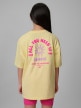 mini: Dziewczęcy t-shirt z nadrukiem 4F 4FJWSS26TTSHF2940 - żółty (6)