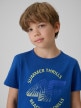 mini: Chłopięcy t-shirt z nadrukiem 4F 4FJWSS26TTSHM3284 - niebieski (3)