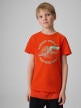  4F JUNIOR Chłopięcy tshirt z nadrukiem 4F 4FJWSS26TTSHM3284  czerwony Czerwony