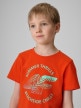 mini: Chłopięcy t-shirt z nadrukiem 4F 4FJWSS26TTSHM3284 - czerwony (3)
