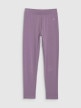  4F JUNIOR Dziewczęce legginsy dzianinowe 4F 4FJWMM00TTIGF220  fioletowe Fioletowy