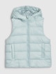 mini: Dziewczęcy bezrękawnik puchowy pikowany 4F 4FJWSS25TVJAF166 - turkusowy (6)