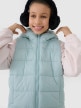 mini: Dziewczęcy bezrękawnik puchowy pikowany 4F 4FJWSS25TVJAF166 - turkusowy (2)