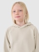 mini: Chłopięca bluza dresowa nierozpinana z kapturem 4F 4FJWSS25TSWSM1712 - beżowa (4)