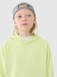 mini: Chłopięca bluza dresowa nierozpinana z kapturem 4F 4FJWSS25TSWSM1712 - zielona (3)