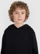 mini: Chłopięca bluza dresowa nierozpinana z kapturem 4F 4FJRMM00TSWSM2482 - czarna (4)