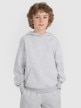  4F JUNIOR Chłopięca bluza dresowa nierozpinana z kapturem 4F 4FJRMM00TSWSM2482  szara Szary