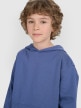 mini: Chłopięca bluza dresowa nierozpinana z kapturem 4F 4FJRAW25TSWSM2490 - niebieska (4)