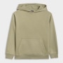 mini: Chłopięca bluza dresowa nierozpinana z kapturem 4F 4FJRAW25TSWSM2490 - zielona (9)