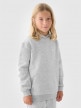  4F JUNIOR Chłopięca bluza dresowa nierozpinana z kapturem 4F 4FJWMM00TSWSM1860  szara Szary