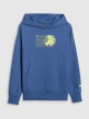 mini: Chłopięca bluza dresowa nierozpinana z kapturem 4F 4FJWSS26TSWSM2321 - nebieska (7)