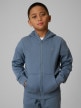  4F JUNIOR Chłopięca bluza rozpinana z kapturem 4F 4FJRSS26TSWSM2749  denim Denim