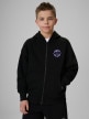 mini: Chłopięca bluza rozpinana z kapturem 4F 4FJRSS26TSWSM2934 - czarna (1)