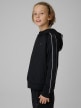 mini: Chłopięca bluza treningowa rozpinana z kapturem 4F 4FJRSS26TFSWM0992 - czarna (3)