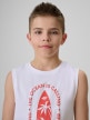 mini: Chłopięca koszulka bez rękawów z nadrukiem 4F 4FJWSS26TSLEM294 - biała (3)