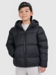  4F JUNIOR Chłopięca kurtka puchowa pikowana 4F 4FJRAW25TDJAM0809  czarna Czarny
