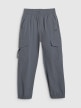 mini: Chłopięce spodnie casual cargo 4F 4FJRAW25TTROM1606 - szare (6)