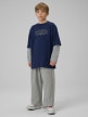 mini: Chłopięcy longsleeve z nadrukiem 4F 4FJRSS26TLONM631 - granatowy (6)