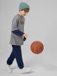 mini: Chłopięcy longsleeve z nadrukiem 4F 4FJRSS26TLONM631 - szary (3)