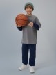 mini: Chłopięcy longsleeve z nadrukiem 4F 4FJRSS26TLONM631 - szary (1)