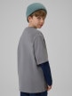 mini: Chłopięcy longsleeve z nadrukiem 4F 4FJRSS26TLONM631 - szary (6)