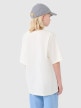 mini: Chłopięcy t-shirt oversize z nadrukiem 4F 4FJASAW24TTSHM2596 - biały (3)