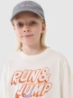 mini: Chłopięcy t-shirt oversize z nadrukiem 4F 4FJASAW24TTSHM2596 - biały (4)
