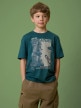 mini: Chłopięcy t-shirt z 4F 4FJRSS26TTSHM3694 - turkusowy (1)