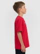mini: Chłopięcy t-shirt z nadrukiem 4F 4FJRAW25TTSHM3168 - czerwony (3)
