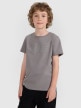 mini: Chłopięcy t-shirt z nadrukiem 4F 4FJRAW25TTSHM3261 - szary (1)