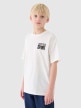 mini: Chłopięcy t-shirt z nadrukiem 4F 4FJRSS25TTSHM2567 - biały (1)