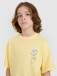 mini: Chłopięcy t-shirt z nadrukiem 4F 4FJRSS25TTSHM2639 - żółty (2)