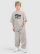 mini: Chłopięcy t-shirt z nadrukiem 4F 4FJRSS26TTSHM3684 - szary (5)