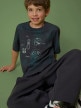  4F JUNIOR Chłopięcy tshirt z nadrukiem 4F 4FJRSS26TTSHM3693  szary Szary