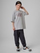 mini: Chłopięcy t-shirt z nadrukiem 4F 4FJRSS26TTSHM3857 - szary (3)