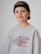 mini: Chłopięcy t-shirt z nadrukiem 4F 4FJRSS26TTSHM3857 - szary (4)