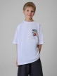 mini: Chłopięcy t-shirt z nadrukiem 4F 4FJRSS26TTSHM3858 - biały (1)