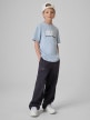 mini: Chłopięcy t-shirt z nadrukiem 4F 4FJRSS26TTSHM3859 - niebieski (2)