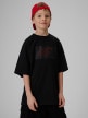  4F JUNIOR Chłopięcy tshirt z nadrukiem 4F 4FJRSS26TTSHM3860  czarny Czarny