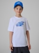 mini: Chłopięcy t-shirt z nadrukiem 4F 4FJRSS26TTSHM3864 - biały (1)