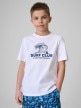 mini: Chłopięcy t-shirt z nadrukiem 4F 4FJRSS26TTSHM3901 - biały (1)