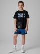 mini: Chłopięcy t-shirt z nadrukiem 4F 4FJRSS26TTSHM3902 - czarny (2)