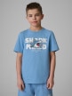  4F JUNIOR Chłopięcy tshirt z nadrukiem 4F 4FJRSS26TTSHM3902  niebieski Niebieski