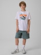 mini: Chłopięcy t-shirt z nadrukiem 4F 4FJRSS26TTSHM4171 - biały (2)