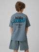 mini: Chłopięcy t-shirt z nadrukiem 4F 4FJRSS26TTSHM4175 - denim (4)