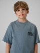 mini: Chłopięcy t-shirt z nadrukiem 4F 4FJRSS26TTSHM4175 - denim (3)