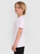 mini: Chłopięcy t-shirt z nadrukiem 4F 4FJWAW25TTSHM2413 - biały (3)