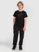 mini: Chłopięcy t-shirt z nadrukiem 4F 4FJWAW25TTSHM2417 - czarny (4)