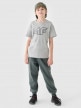 mini: Chłopięcy t-shirt z nadrukiem 4F 4FJWMM00TTSHM2331 - szary (3)